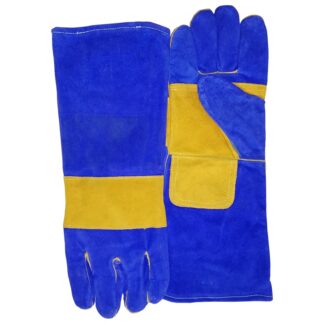 TAURUS BLUE/YELLOW LEATHER GLOVES